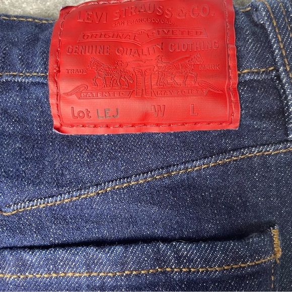 Levi’s Jeans Womens 26 Engineered Baggy Tapered Cropped Dark Wash Denim Casual - Picture 6 of 10